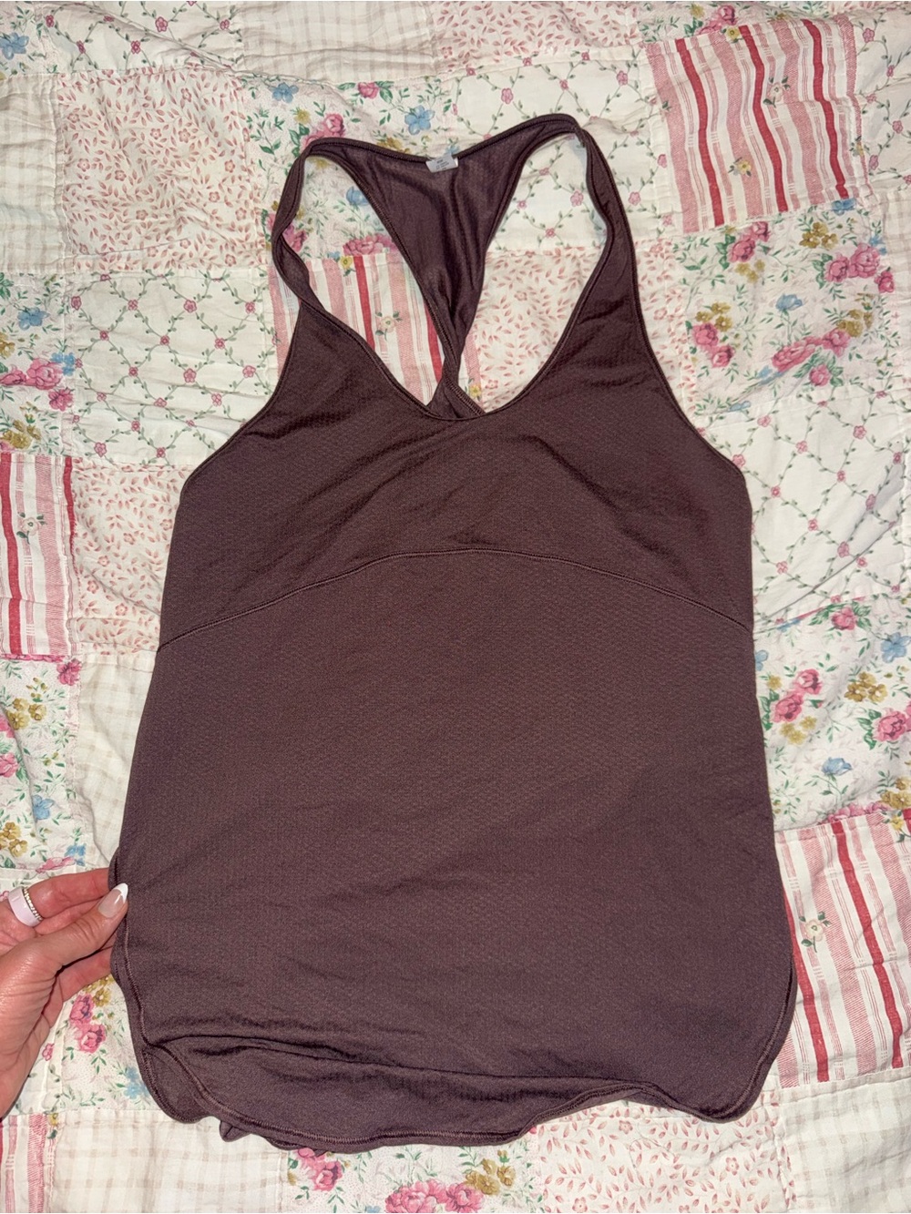 lululemon athletica Brown Racerback Tank Top
